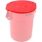 Global Industrial Flat Lid, Red, Plastic 240465RD - alternate 4